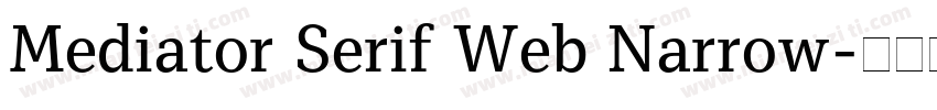 Mediator Serif Web Narrow字体转换